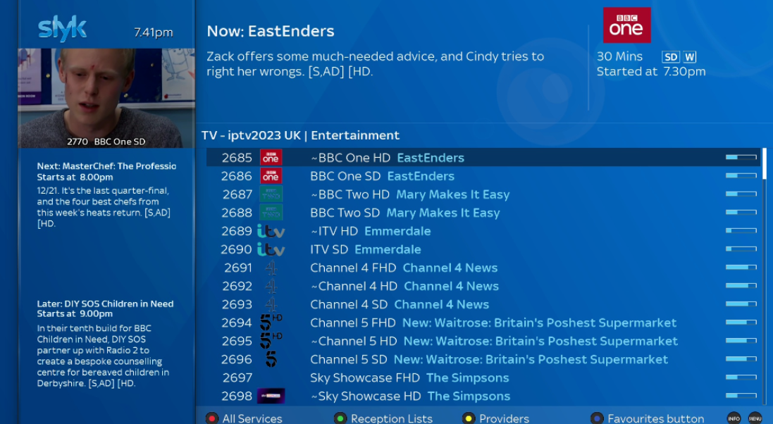 Play IPTV channels
