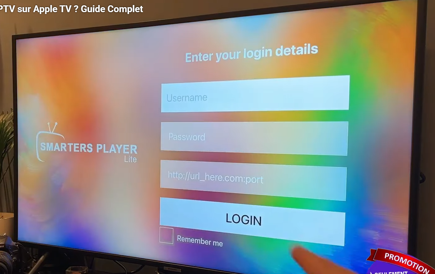 Choose login method in Smarters