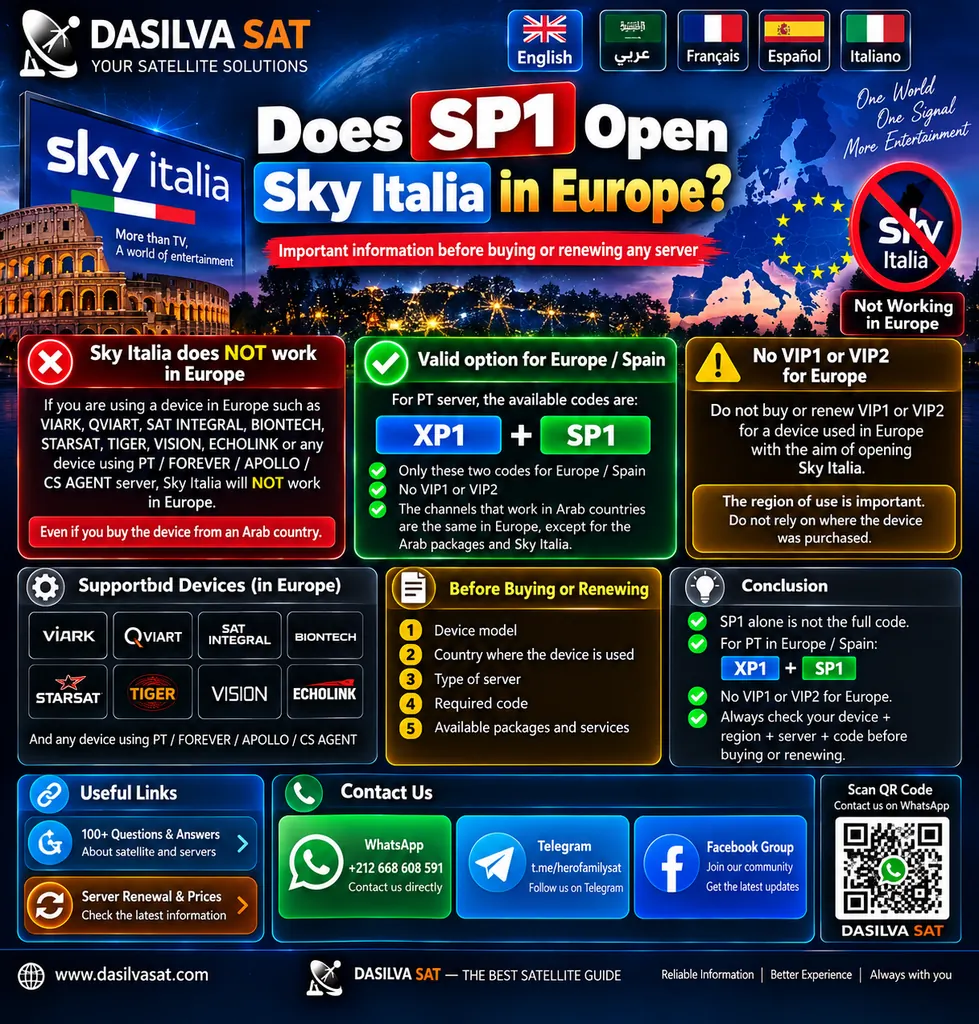 Does SP1 Open Sky Italia in Europe? Important Information Before Renewal